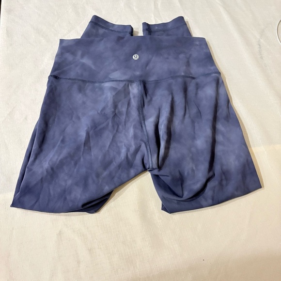 Lululemon Wunder Train High Rise Diamond Dye Blue Leggings - Picture 3 of 6